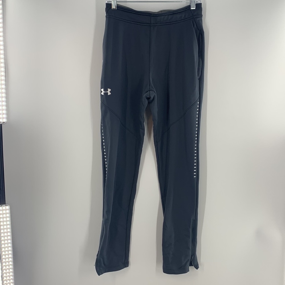 UNDER ARMOUR UA KNIT WARM UP PANTS GRAY MEDIUM